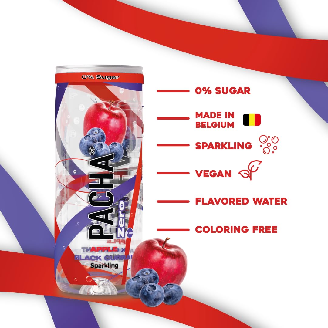 PACHA Drink Zero 24x Sparkling Flavored Water Sugar Free 250ml